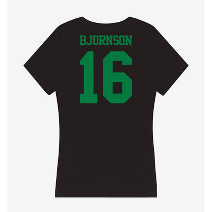 Oregon - NCAA Beach Volleyball : Hanna Bjornson - Women's V-Neck T-Shirt-1