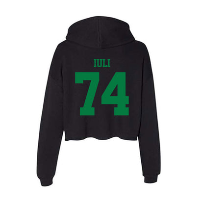 Oregon - NCAA Football : Dave Iuli - Women's Crop Fleece Hoodie-1