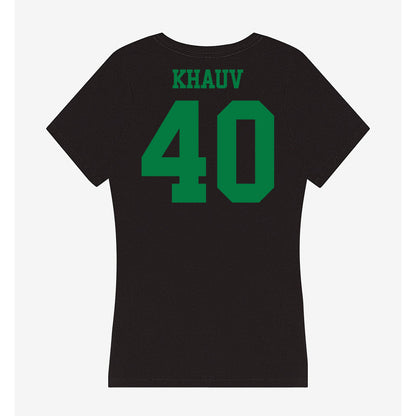 Oregon - NCAA Acrobatics & Tumbling : Maya Khauv - Women's V-Neck T-Shirt-1