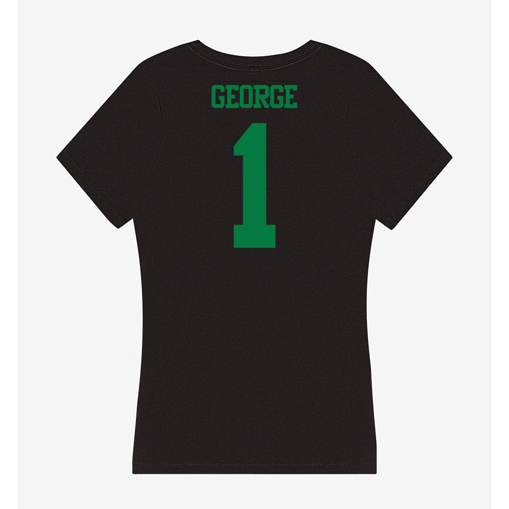 Oregon - NCAA Beach Volleyball : Natasha George - Women's V-Neck T-Shirt-1