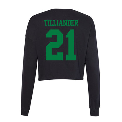 Oregon - NCAA Women's Basketball : Filippa Tilliander - Women's Cropped Crew Fleece-1