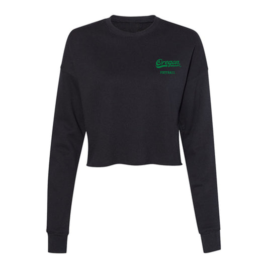 Oregon - NCAA Football : Charlie Pickard - Women's Cropped Crew Fleece-0