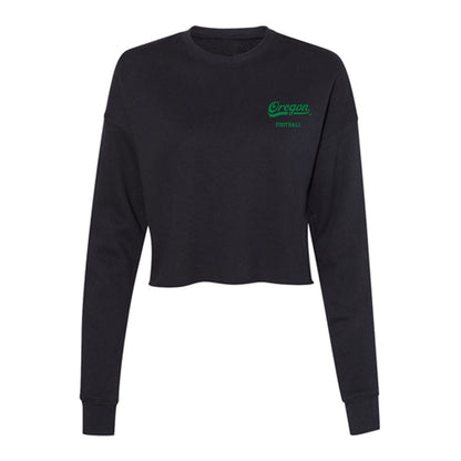Oregon - NCAA Football : Dillon Thieneman - Women's Cropped Crew Fleece-0