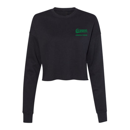 Oregon - NCAA Acrobatics & Tumbling : Morgan Willingham - Women's Cropped Crew Fleece-0