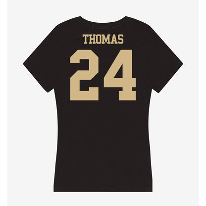 Purdue - NCAA Football : Malachi Thomas - Women's V-Neck T-Shirt-1