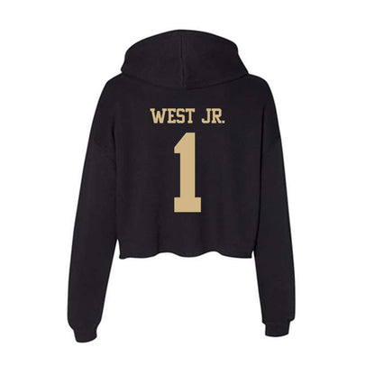 Purdue - NCAA Men's Basketball : Antione West Jr. - Women's Crop Fleece Hoodie-1