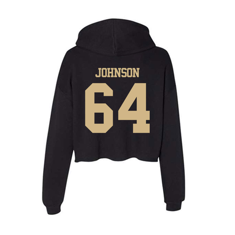 Purdue - NCAA Football : Austin Johnson - Women's Crop Fleece Hoodie-1