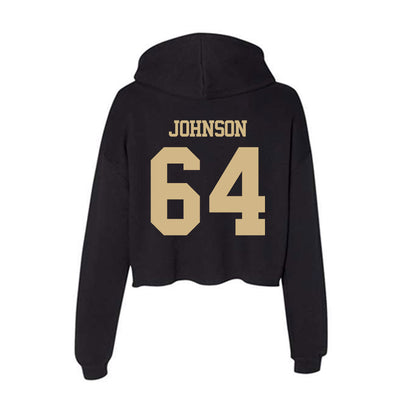 Purdue - NCAA Football : Austin Johnson - Women's Crop Fleece Hoodie-1