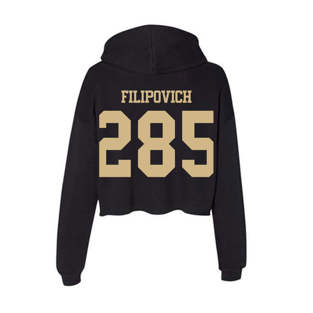 Purdue - NCAA Wrestling : Hayden Filipovich - Women's Crop Fleece Hoodie-1