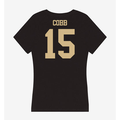 Purdue - NCAA Football : Vi'Naz Cobb - Women's V-Neck T-Shirt-1