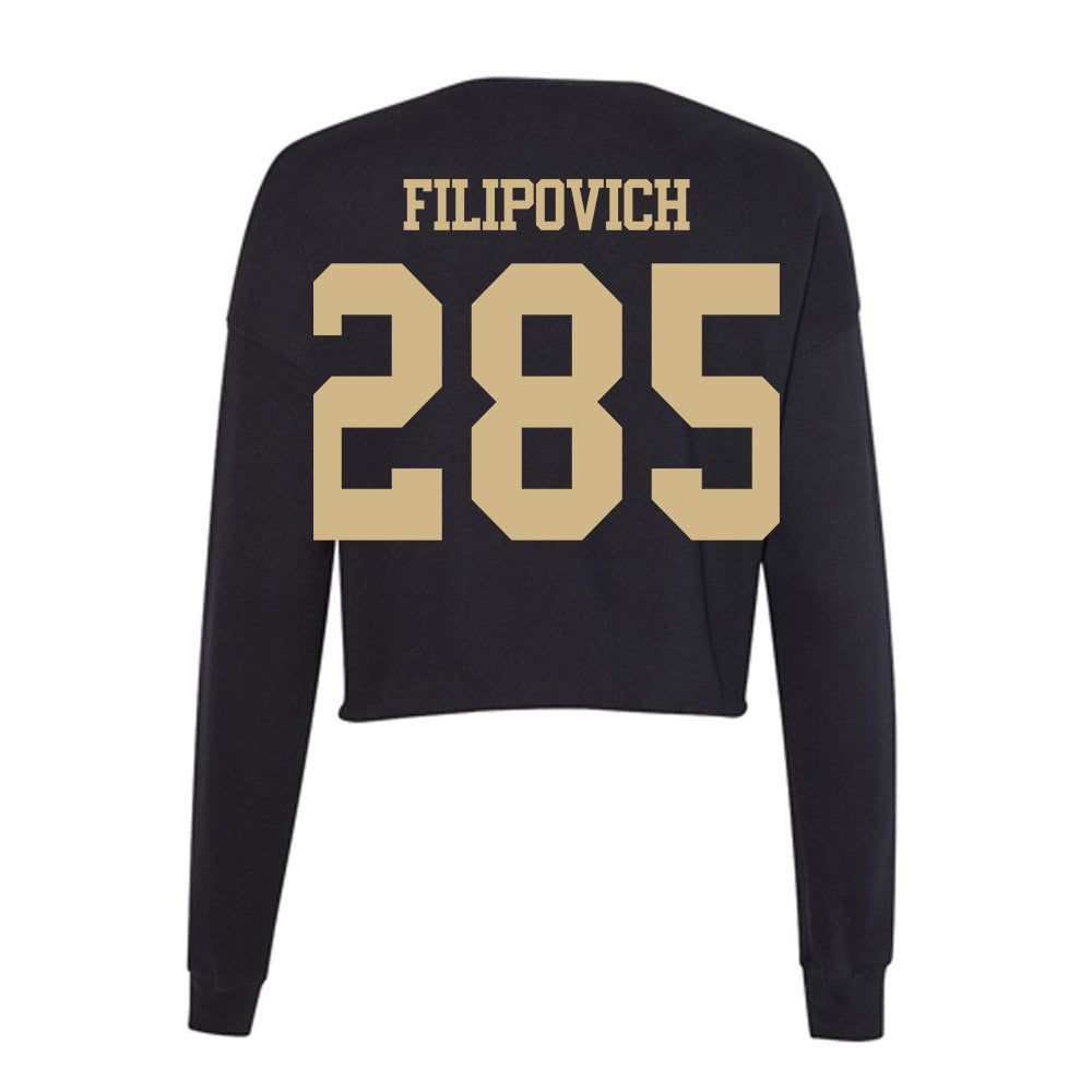Purdue - NCAA Wrestling : Hayden Filipovich - Women's Cropped Crew Fleece-1