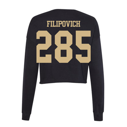 Purdue - NCAA Wrestling : Hayden Filipovich - Women's Cropped Crew Fleece-1