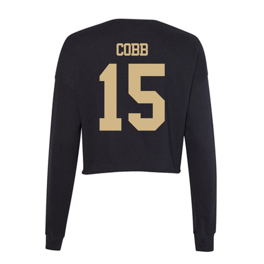 Purdue - NCAA Football : Vi'Naz Cobb - Women's Cropped Crew Fleece-1