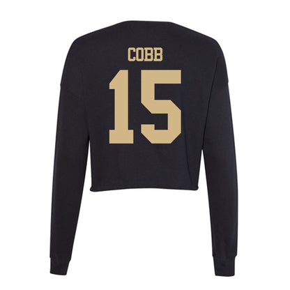 Purdue - NCAA Football : Vi'Naz Cobb - Women's Cropped Crew Fleece-1
