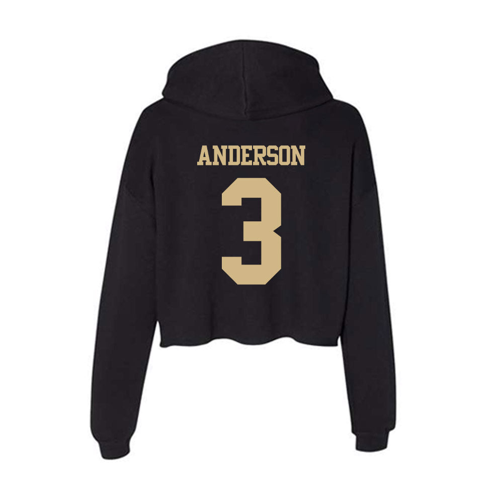 Purdue - NCAA Baseball : Eli Anderson - Women's Crop Fleece Hoodie-1