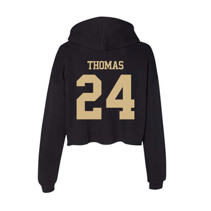 Purdue - NCAA Football : Malachi Thomas - Women's Crop Fleece Hoodie-1