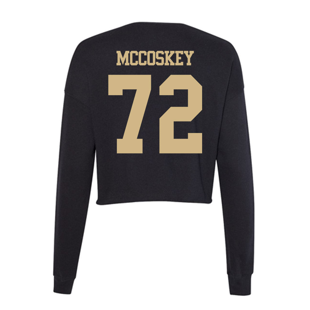 Purdue - NCAA Football : Jude Mccoskey - Women's Cropped Crew Fleece-1