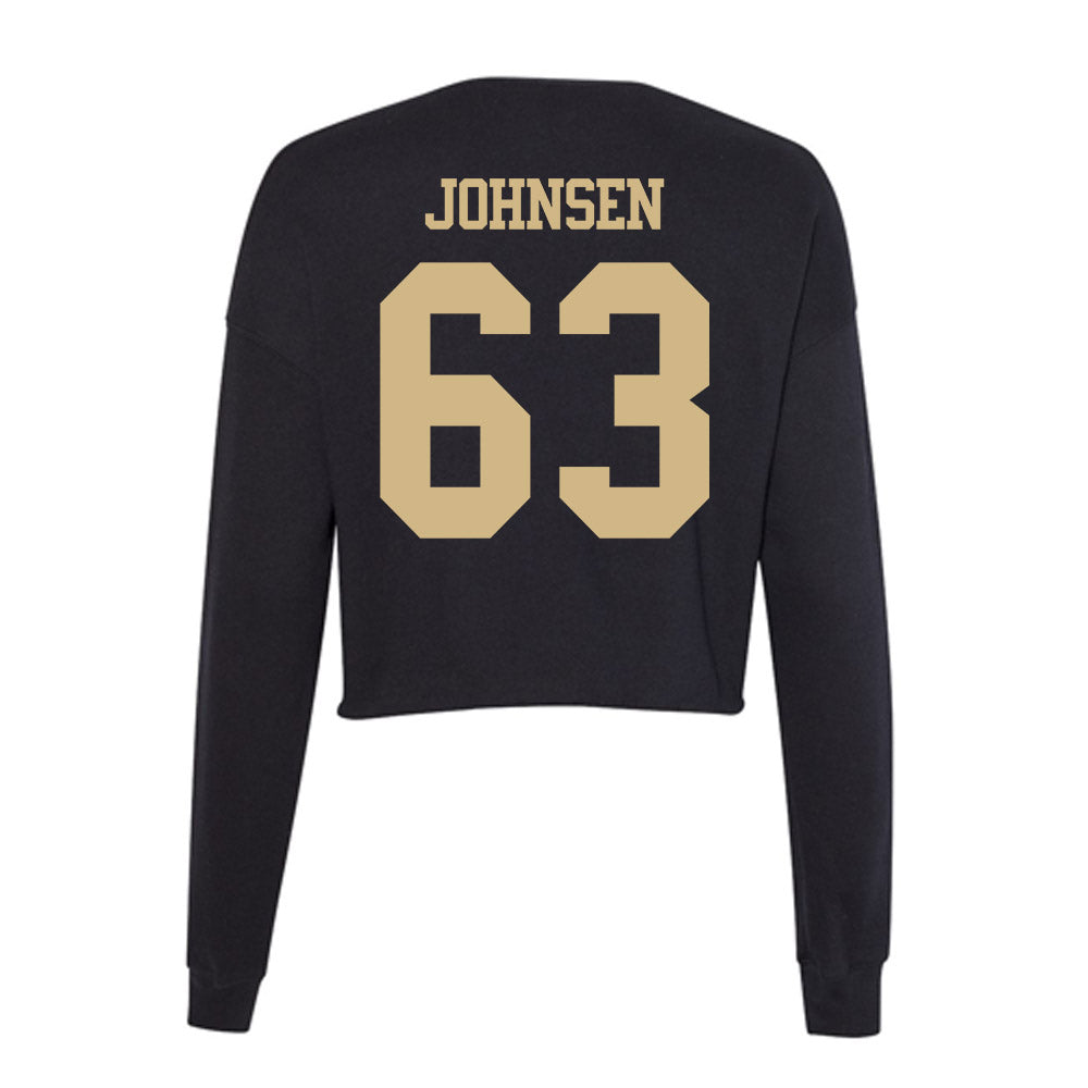 Purdue - NCAA Football : Jimmy Johnsen - Women's Cropped Crew Fleece-1