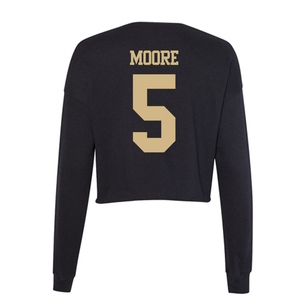 Purdue - NCAA Softball : Anna Moore - Women's Cropped Crew Fleece-1