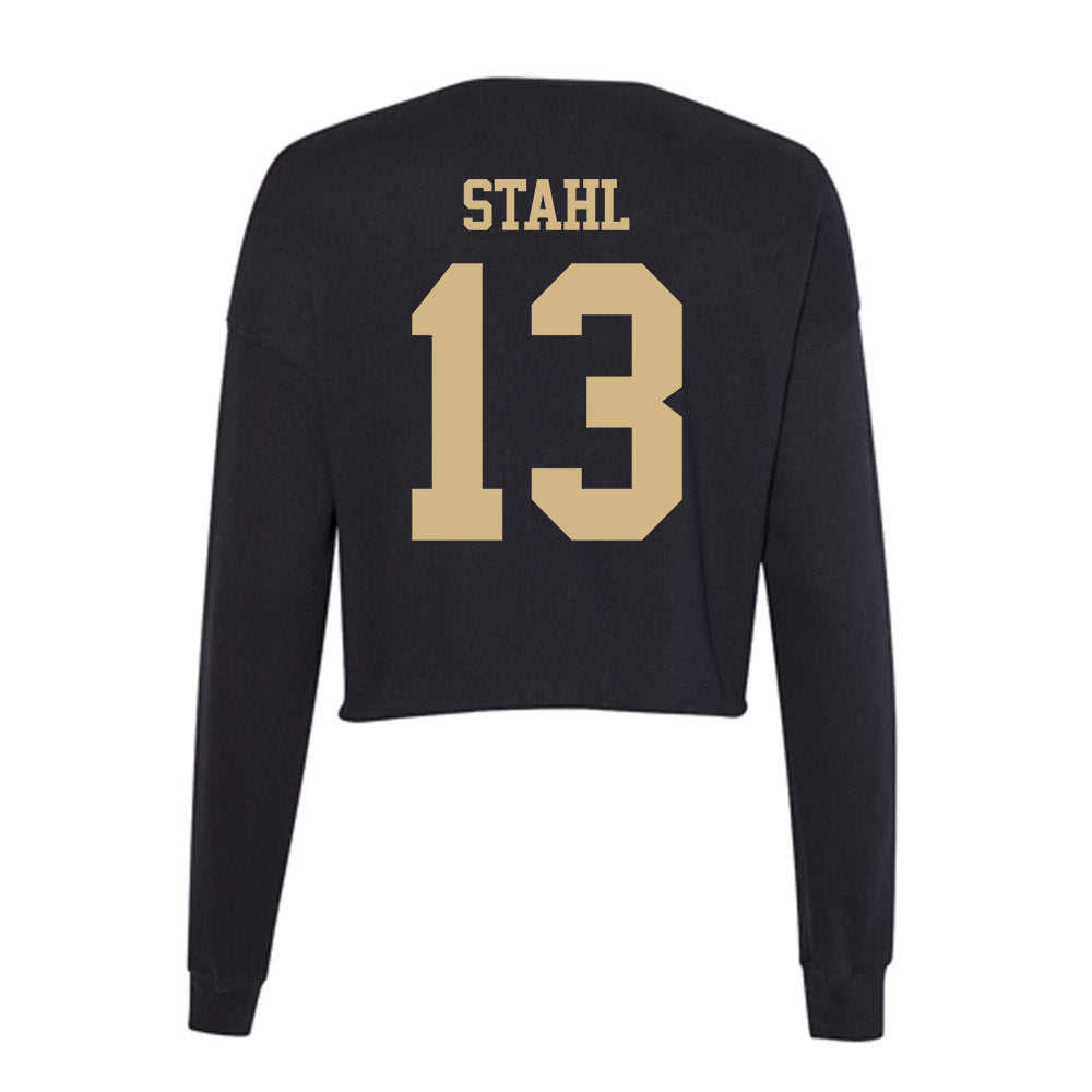 Purdue - NCAA Women's Basketball : Saige Stahl - Women's Cropped Crew Fleece-1