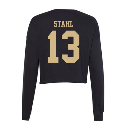 Purdue - NCAA Women's Basketball : Saige Stahl - Women's Cropped Crew Fleece-1