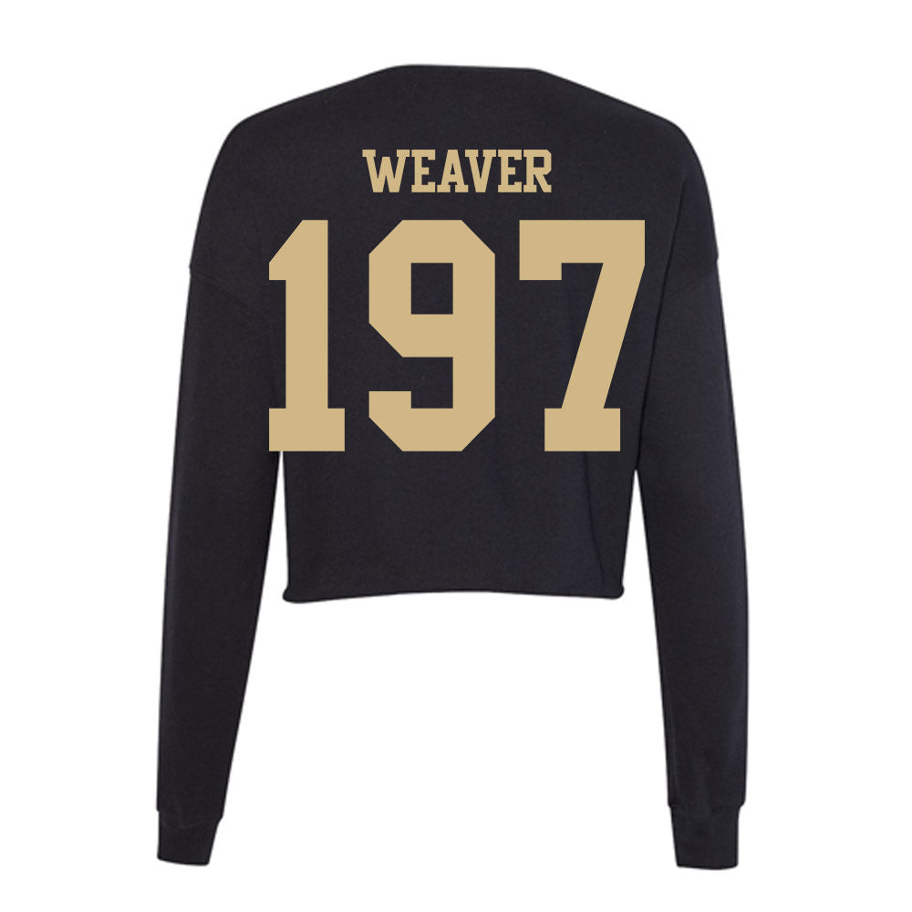 Purdue - NCAA Wrestling : Noah Weaver - Women's Cropped Crew Fleece-1