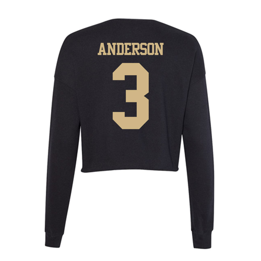 Purdue - NCAA Women's Volleyball : Akasha Anderson - Women's Cropped Crew Fleece-1