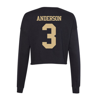 Purdue - NCAA Women's Volleyball : Akasha Anderson - Women's Cropped Crew Fleece-1
