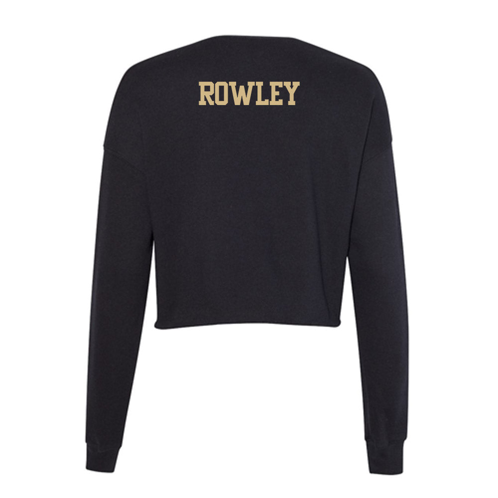 Purdue - NCAA Wrestling : James Rowley - Women's Cropped Crew Fleece-1