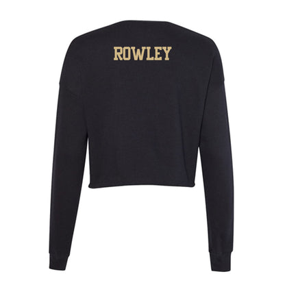 Purdue - NCAA Wrestling : James Rowley - Women's Cropped Crew Fleece-1