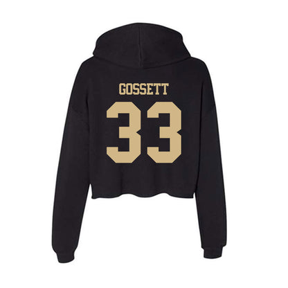 Purdue - NCAA Softball : Julia Gossett - Women's Crop Fleece Hoodie-1