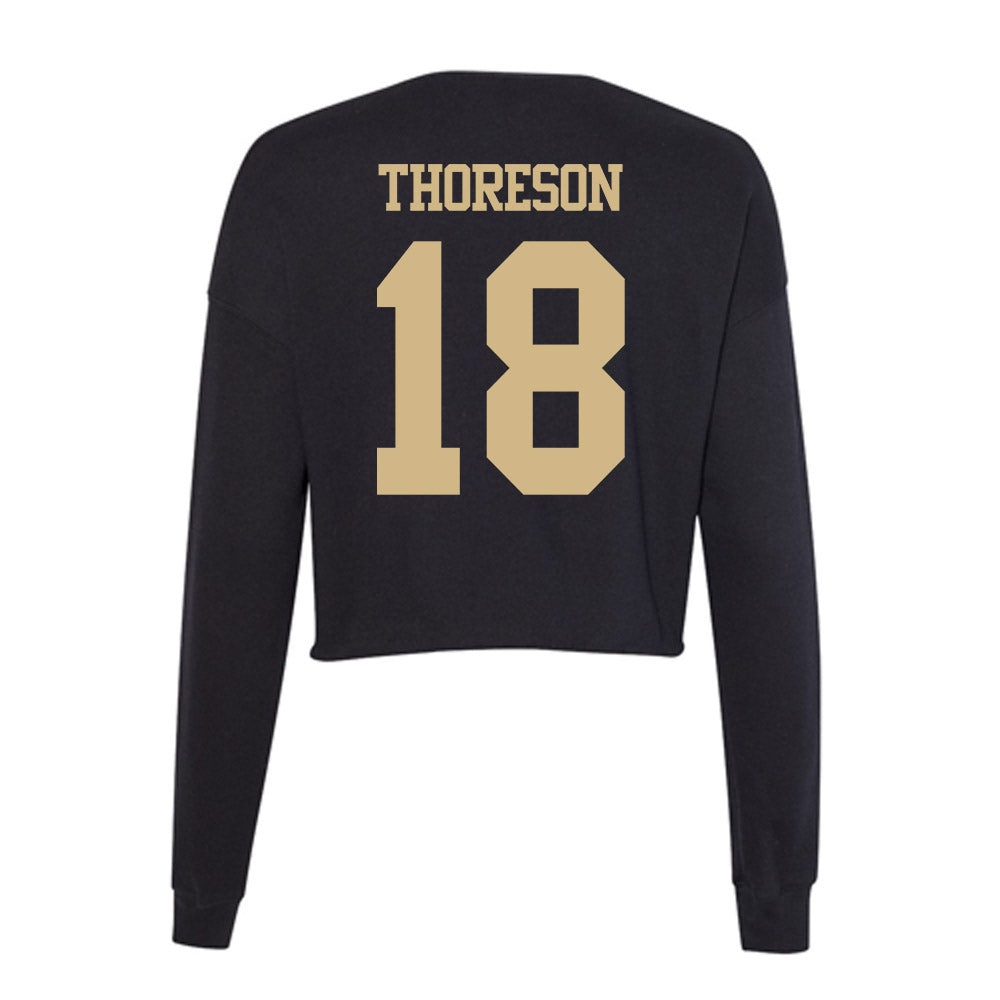 Purdue - NCAA Women's Soccer : Angelina Thoreson - Women's Cropped Crew Fleece-1