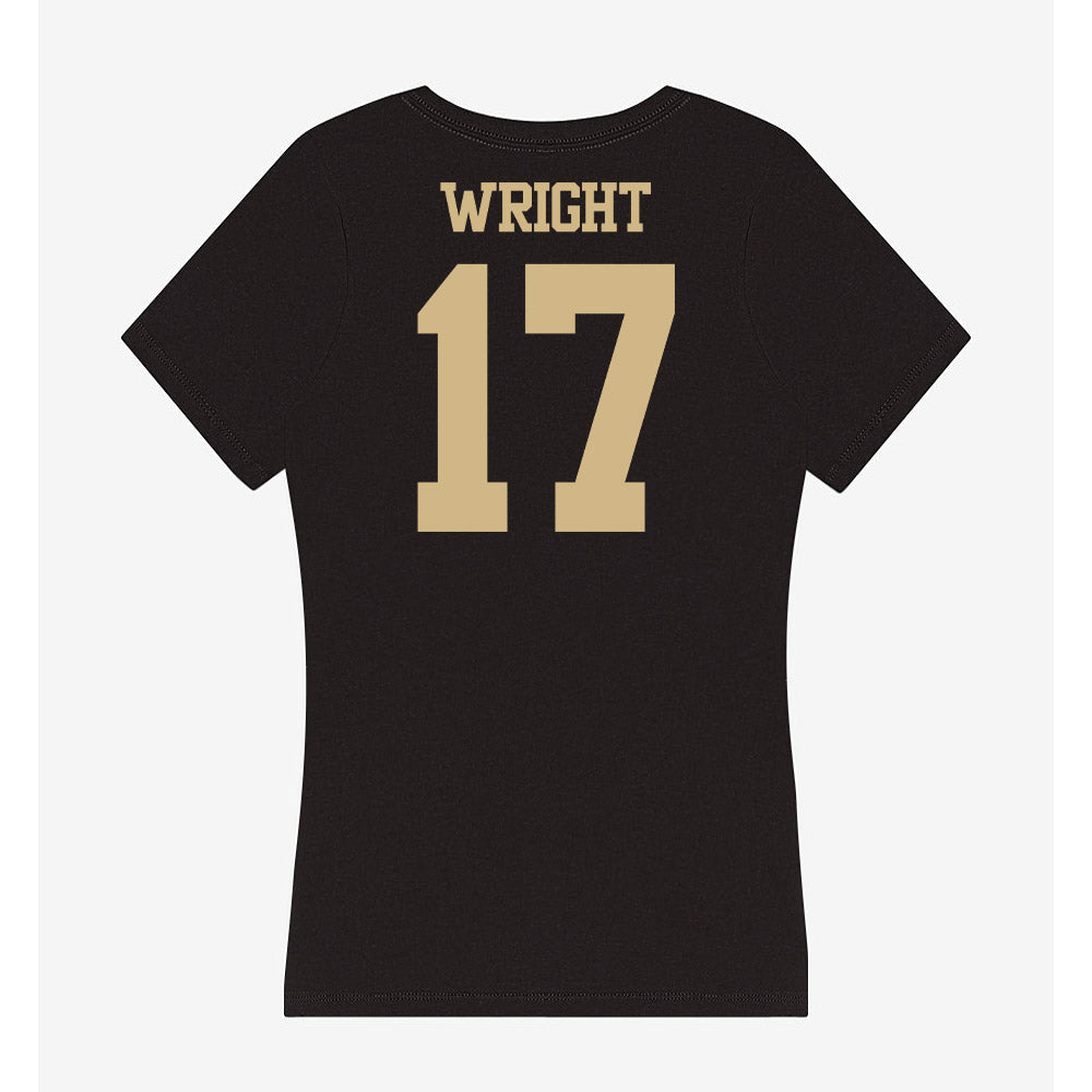 Purdue - NCAA Football : Traveon Wright - Women's V-Neck T-Shirt-1