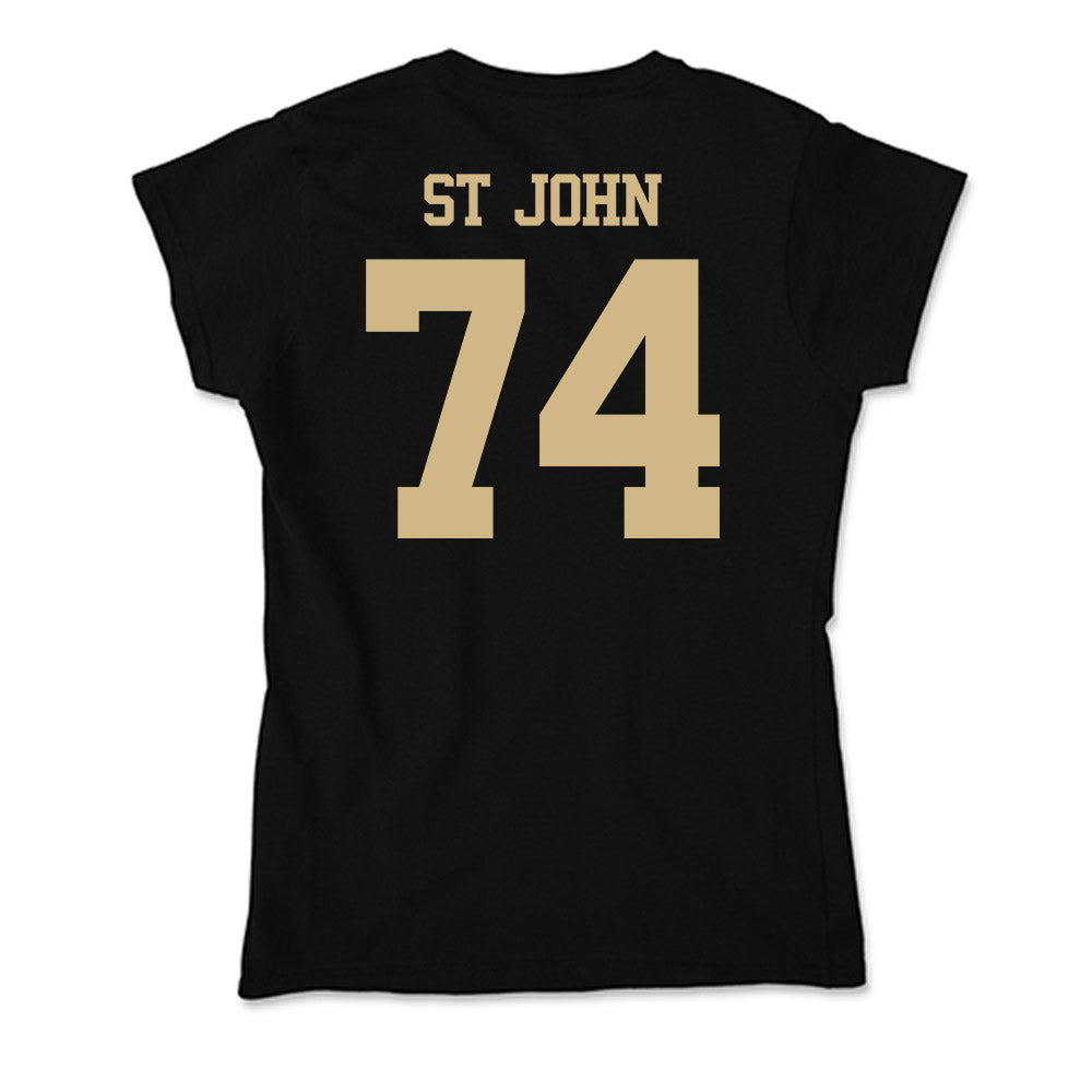Purdue - NCAA Football : Jalen St John - Soft Style Women’s T-Shirt-1