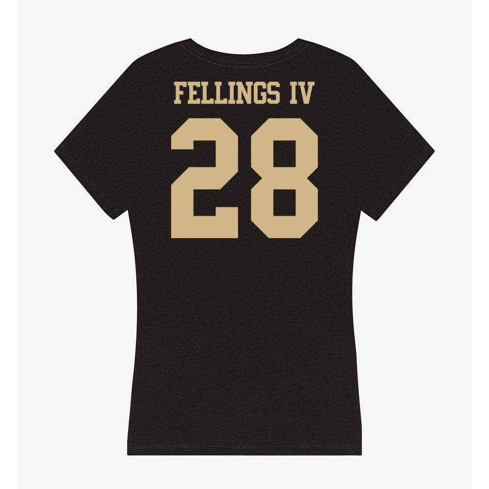 Purdue - NCAA Baseball : Eugene Tro Fellings IV - Women's V-Neck T-Shirt-1