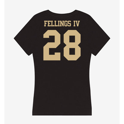 Purdue - NCAA Baseball : Eugene Tro Fellings IV - Women's V-Neck T-Shirt-1