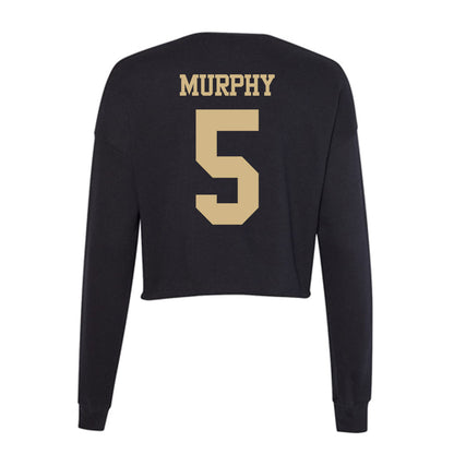 Purdue - NCAA Men's Basketball : Liam Murphy - Women's Cropped Crew Fleece-1