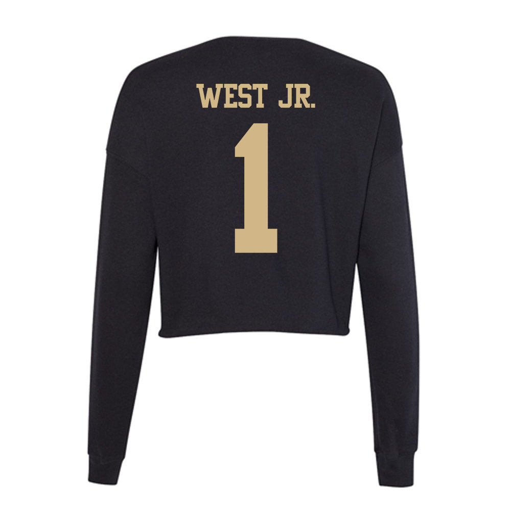 Purdue - NCAA Men's Basketball : Antione West Jr. - Women's Cropped Crew Fleece-1