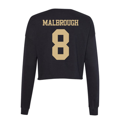 Purdue - NCAA Baseball : Quincy Malbrough - Women's Cropped Crew Fleece-1