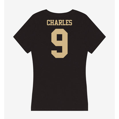 Purdue - NCAA Women's Volleyball : Dior Charles - Women's V-Neck T-Shirt-1