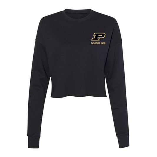 Purdue - NCAA Women's Swimming & Diving : Grace Lux - Women's Cropped Crew Fleece-0