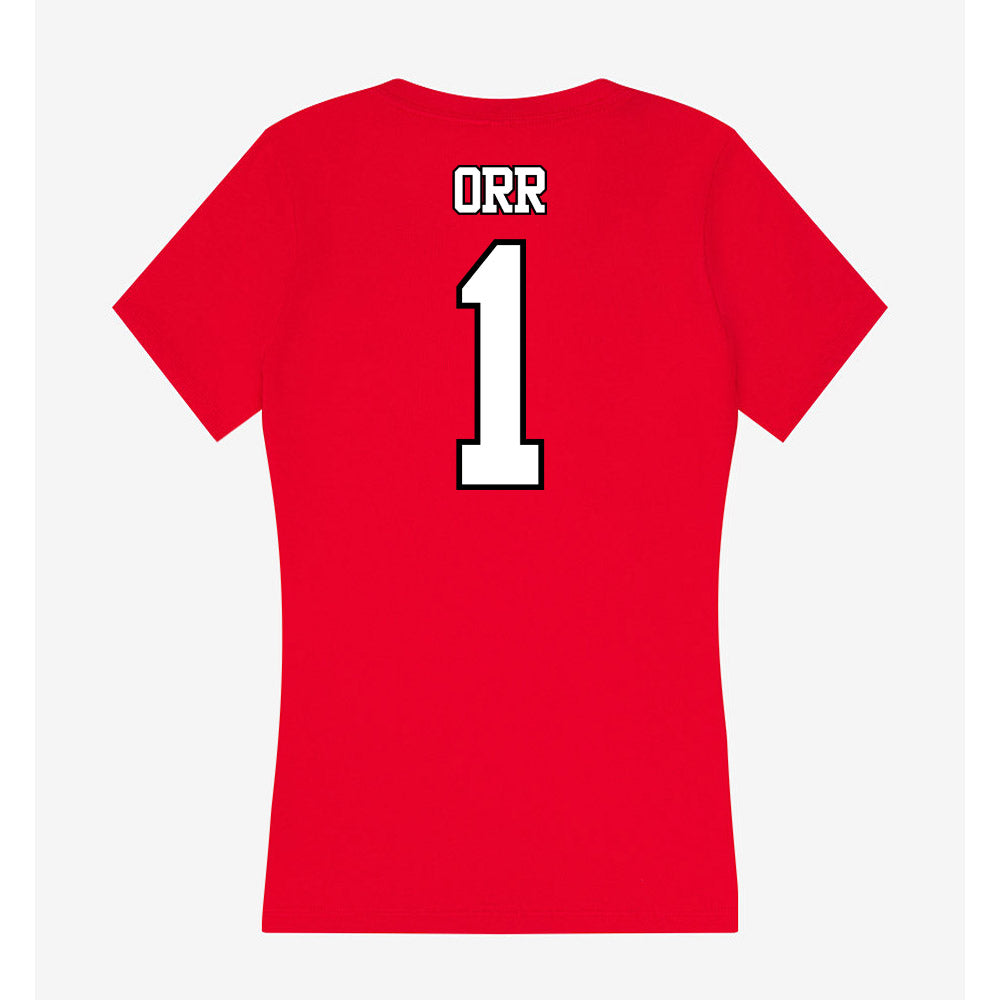 Maryland - NCAA Baseball : Jacob Orr - Women's V-Neck T-Shirt-1