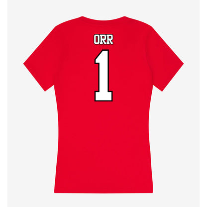 Maryland - NCAA Baseball : Jacob Orr - Women's V-Neck T-Shirt-1