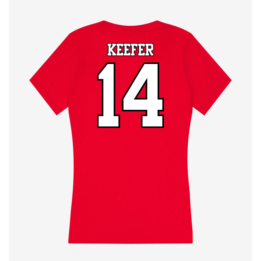 Maryland - NCAA Baseball : Luke Keefer - Women's V-Neck T-Shirt-1