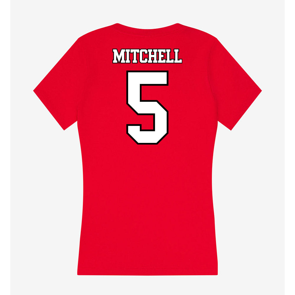 Maryland - NCAA Women's Soccer : Mia Mitchell - Women's V-Neck T-Shirt-1