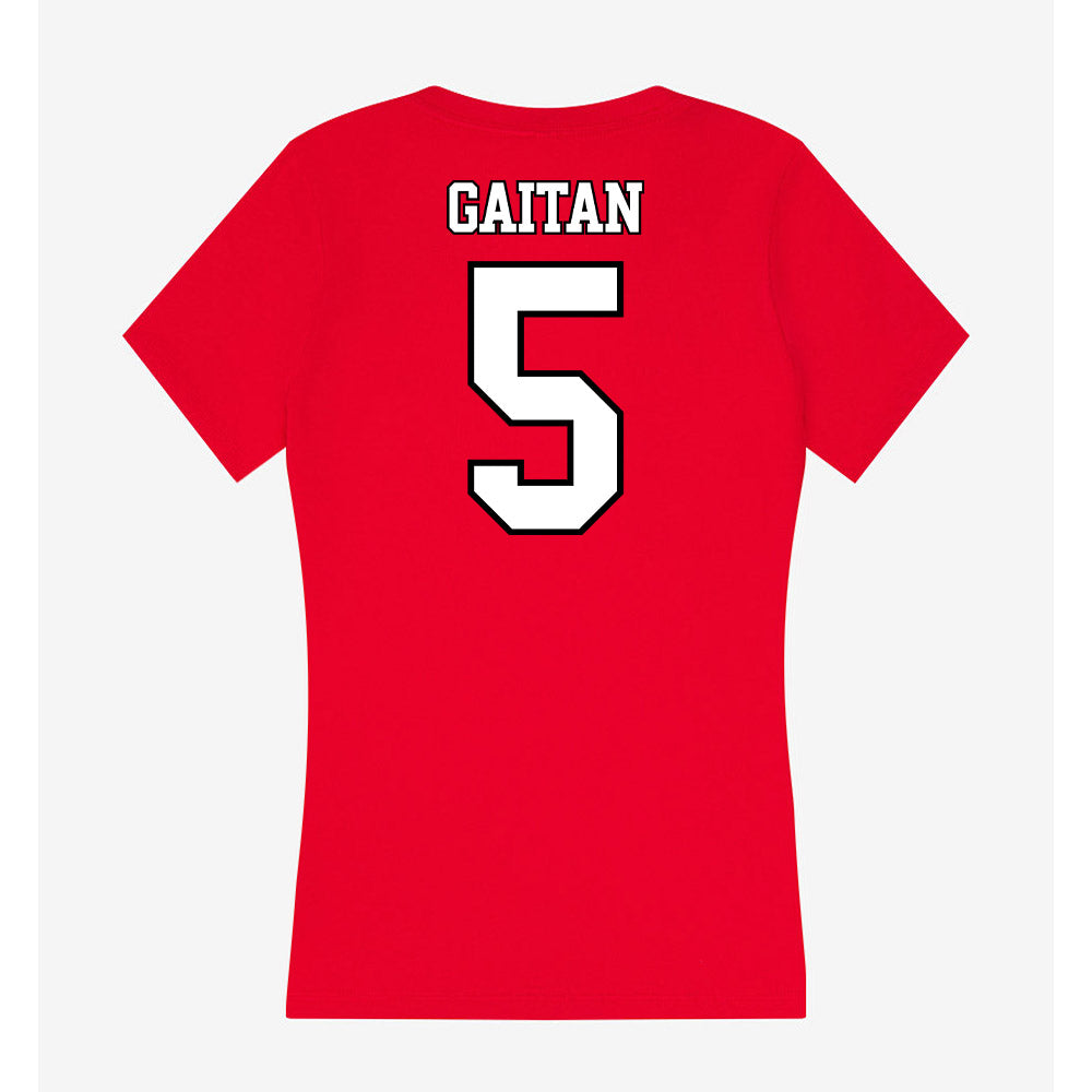 Maryland - NCAA Women's Field Hockey : Ella Gaitan - Women's V-Neck T-Shirt-1