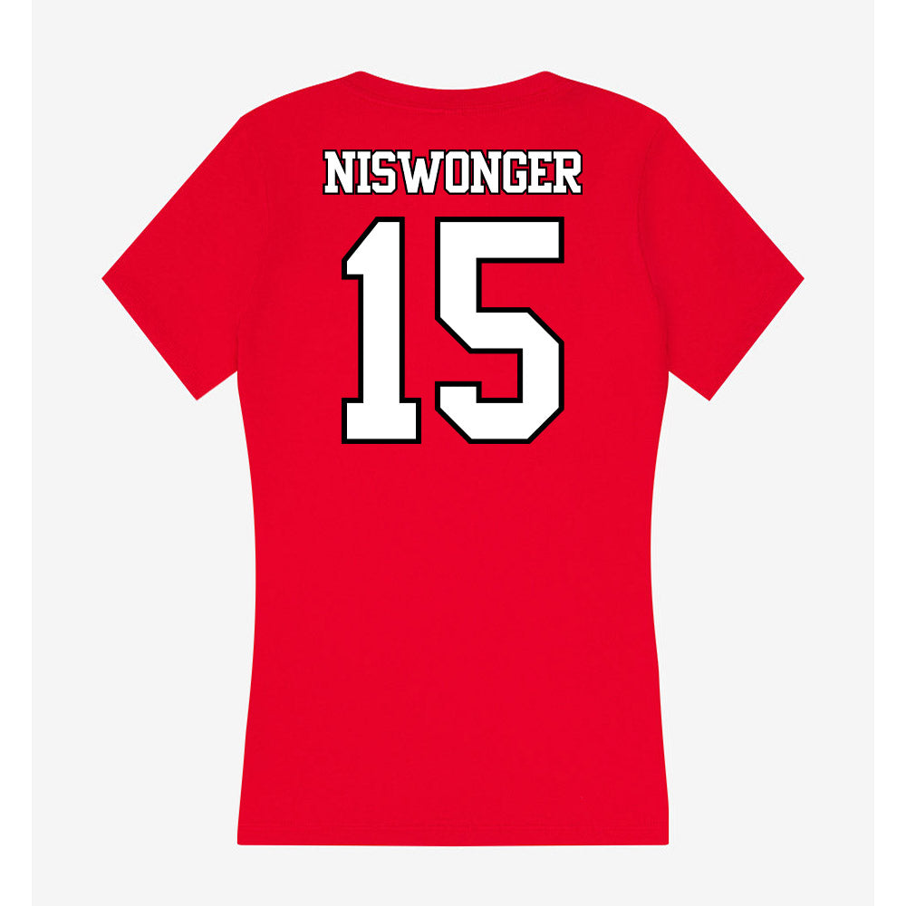 Maryland - NCAA Women's Field Hockey : Kylee Niswonger - Women's V-Neck T-Shirt-1