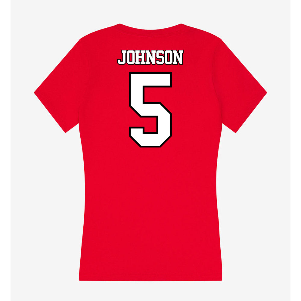 Maryland - NCAA Baseball : Andrew Johnson - Women's V-Neck T-Shirt-1