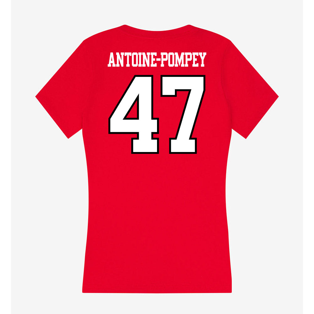 Maryland - NCAA Football : Sebastian Antoine-Pompey - Women's V-Neck T-Shirt-1