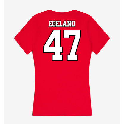 Maryland - NCAA Women's Soccer : Ellie Egeland - Women's V-Neck T-Shirt-1